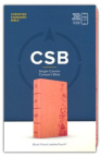 CSB Single Column Compact Bible, Digital Study Edition - Leathertouch Blush